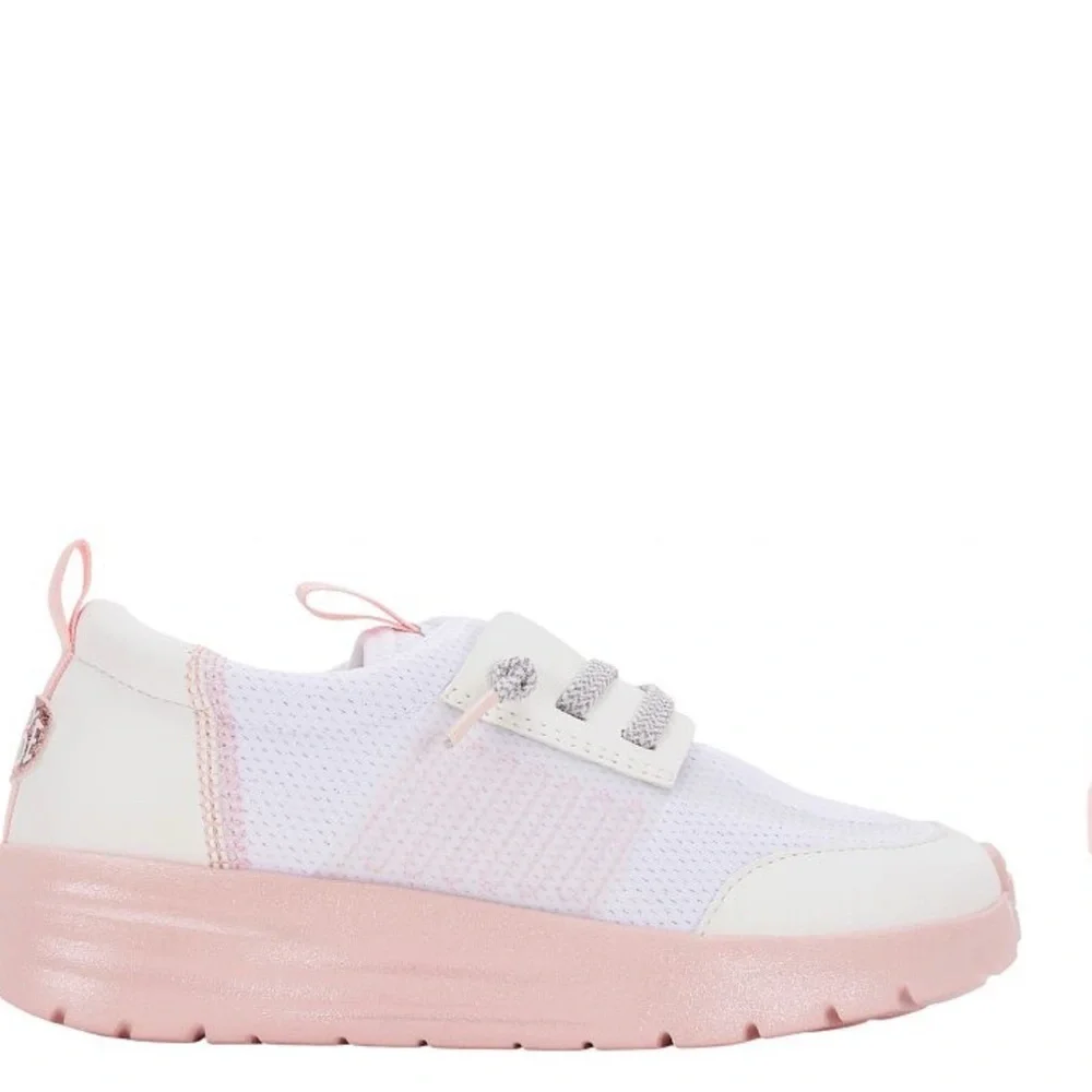 Hey Dude Sirocco Play Pink/White Sneakers Youth NWT - Picture 2 of 7